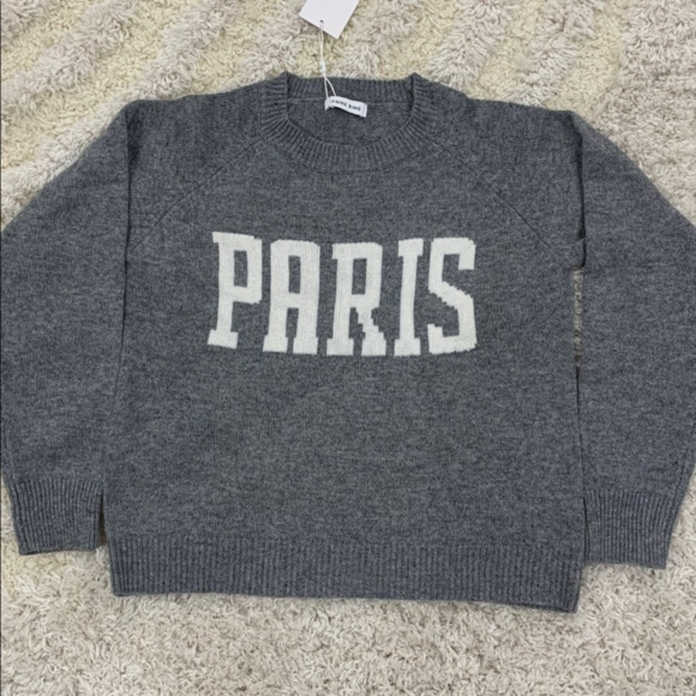 Anine Bing Knitted Grey Paris Sweater Women’s Size Large